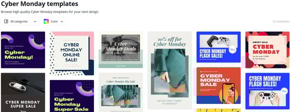 Canva Cyber Monday templates